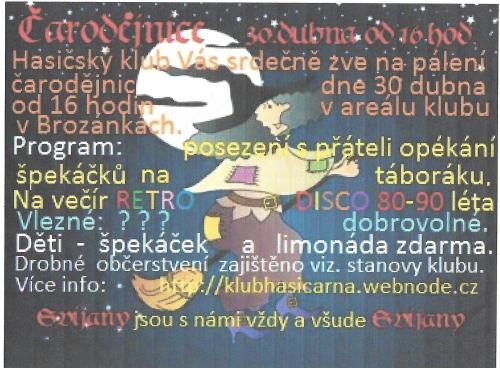 Čarodějnice 30. 4. 2025 BROZÁNKY